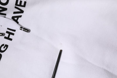 Dolce & Gabbana White Logo Cotton Hooded Sweatshirt  Sweater