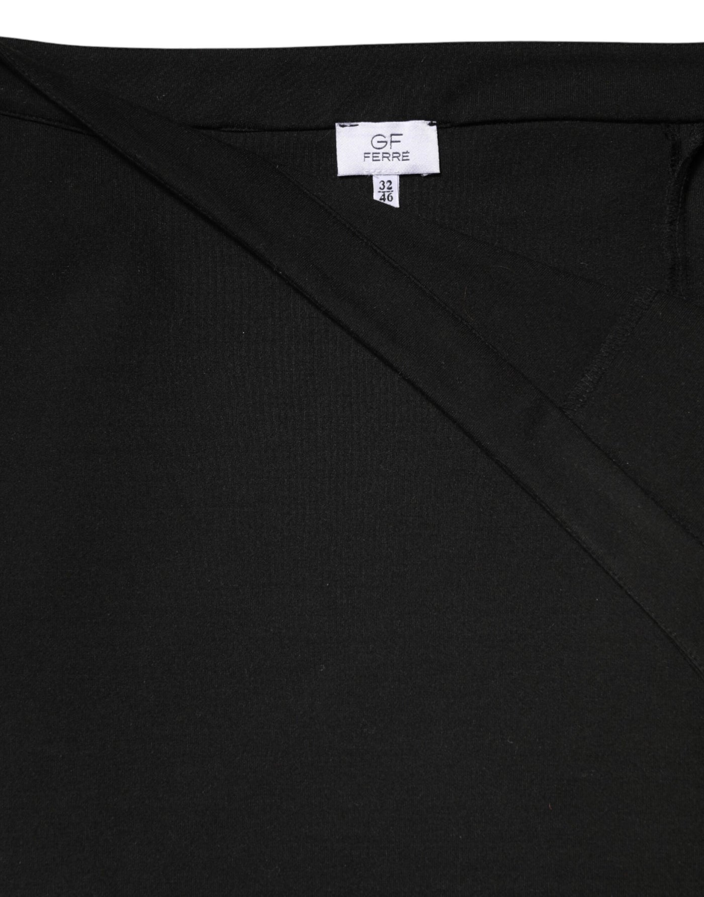 GF Ferre Black Polyester Pencil Cut Knee Length Women Skirt