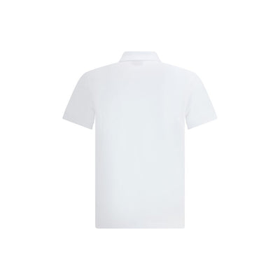 Fendi White Cotton Polo Shirt