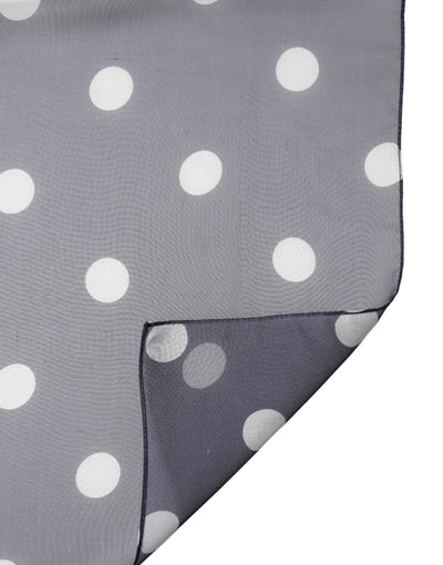 Dolce & Gabbana Blue Polka Dot Silk Neck Wrap Shawl 205cm x 132cm Scarf