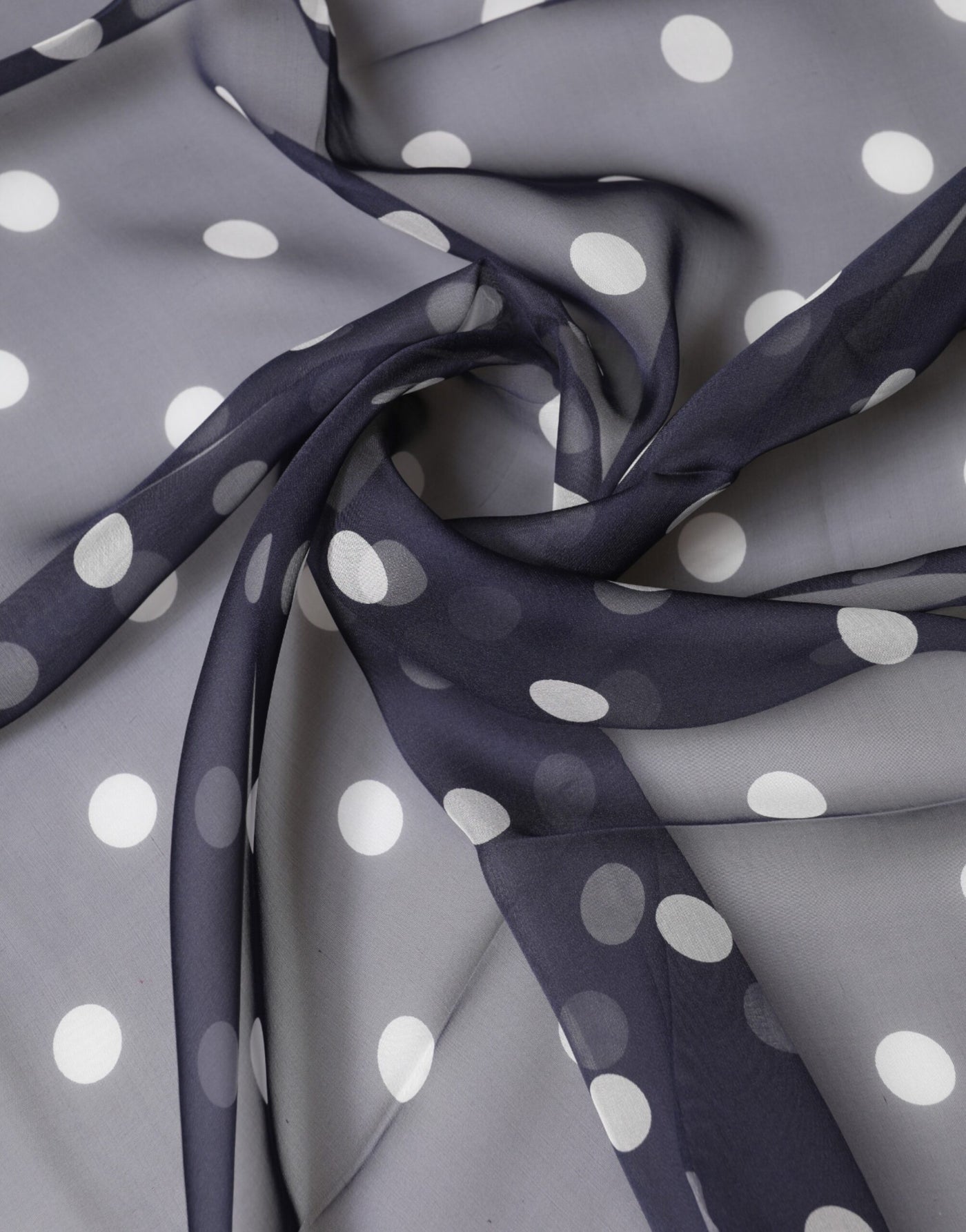 Dolce & Gabbana Blue Polka Dot Silk Square Foulard 91.5cm x 89.5cm Scarf