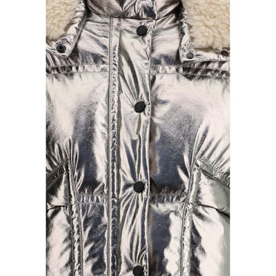 Moncler Grenoble Silver Polyester Coat