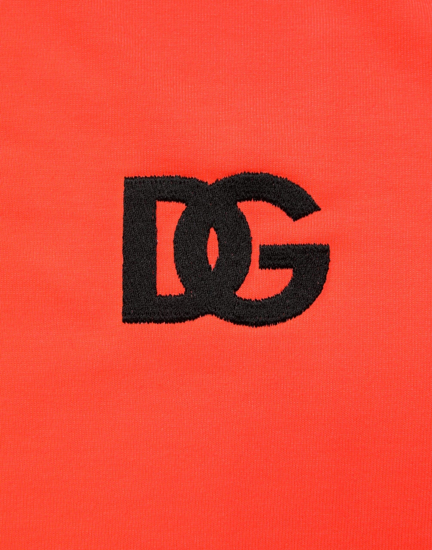 Dolce & Gabbana Neon Orange Polyester Crew Neck Men T-shirt