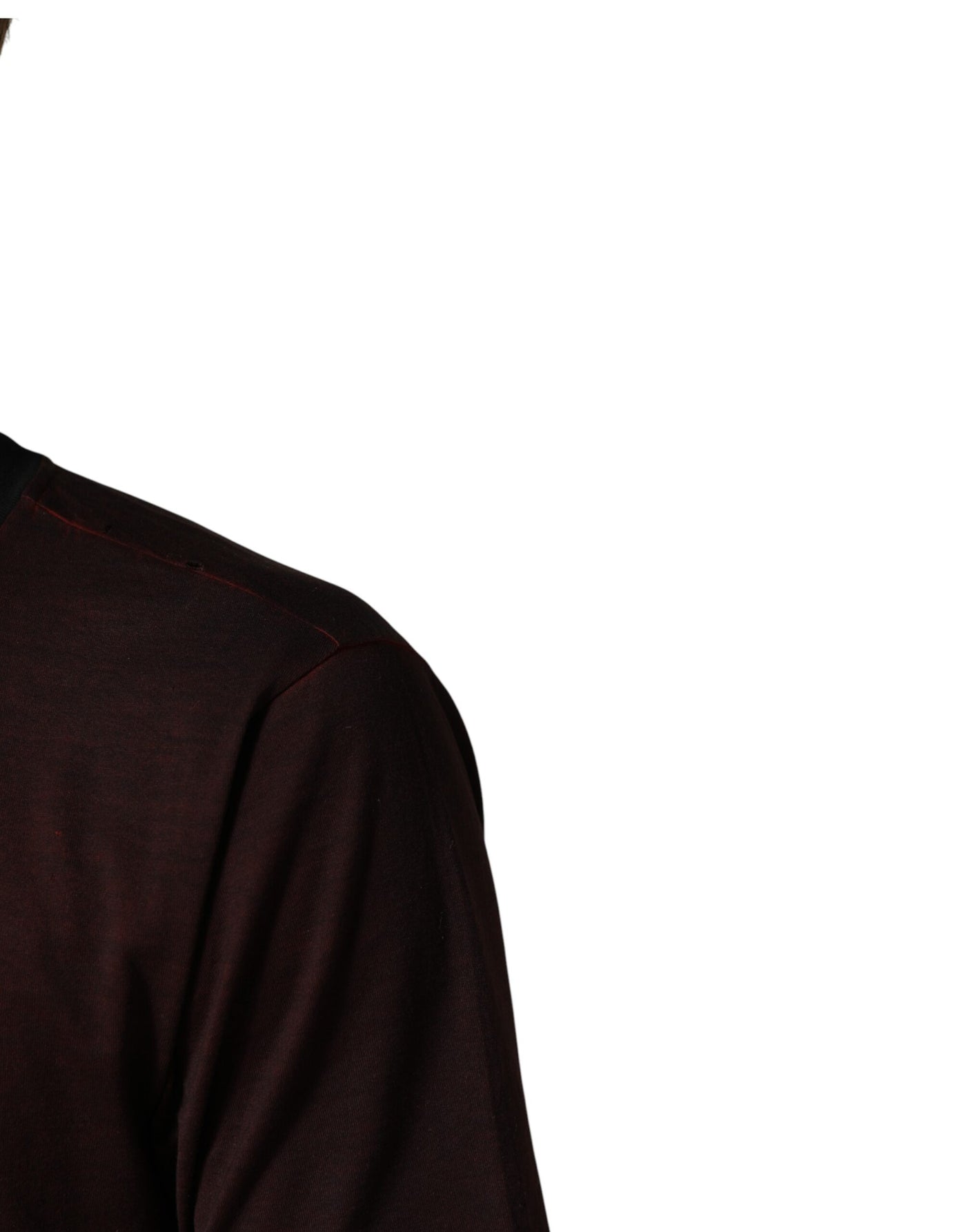 Dolce & Gabbana Maroon DG Crown Cotton Crew Neck Men T-shirt