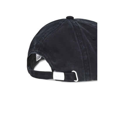 Ganni Black Cotton Cap (Baseball Hat)