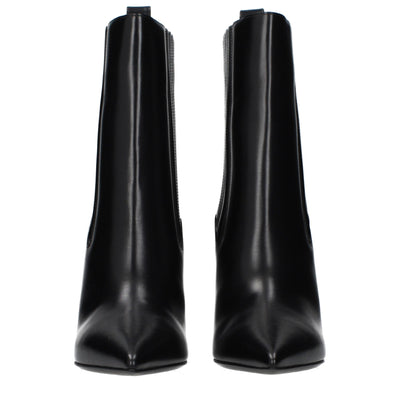 Valentino Garavani Black Leather Ankle Boots