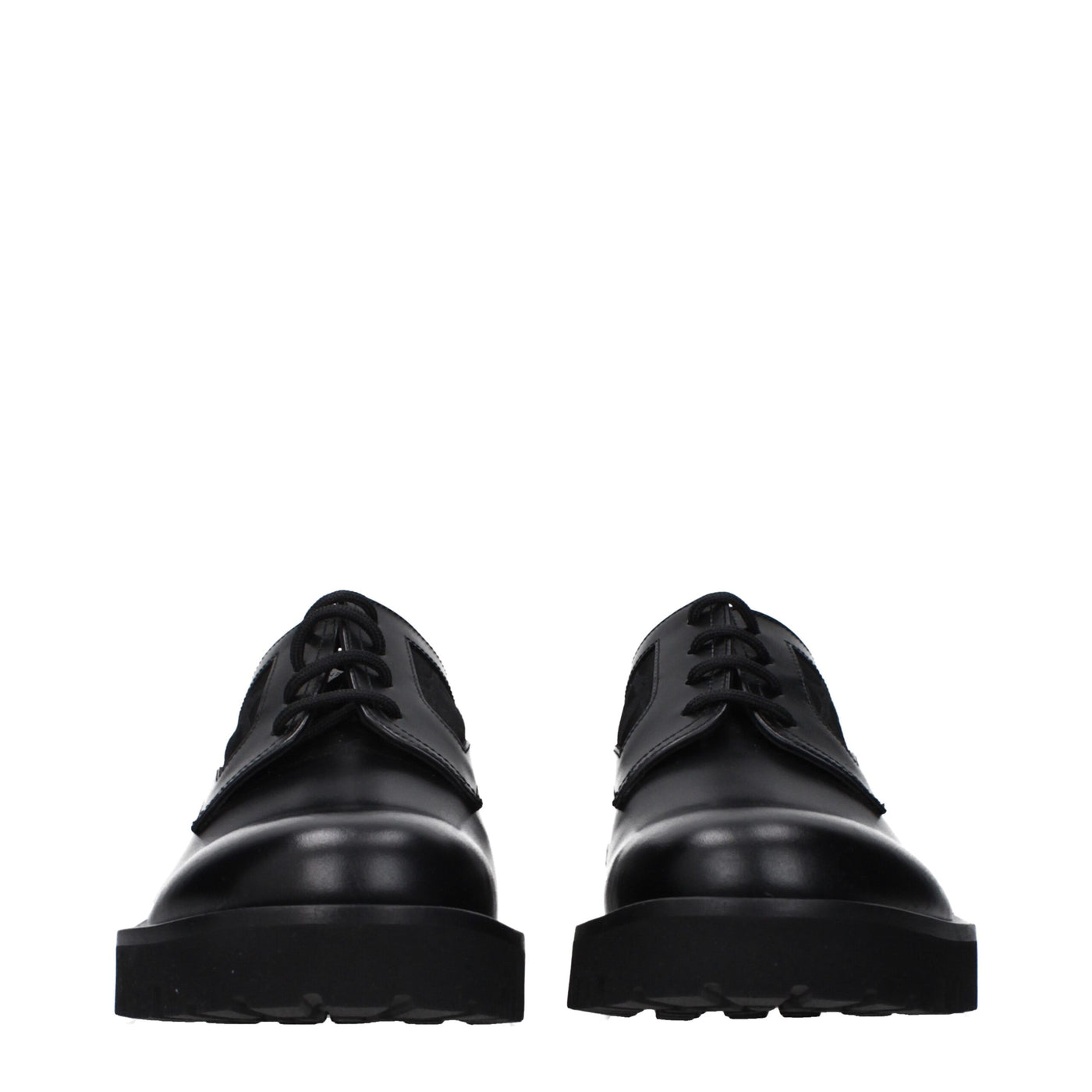 Valentino Garavani Black Leather Oxfords And Derbies