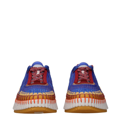 Chloé Blue Fabric Chunky Sneakers