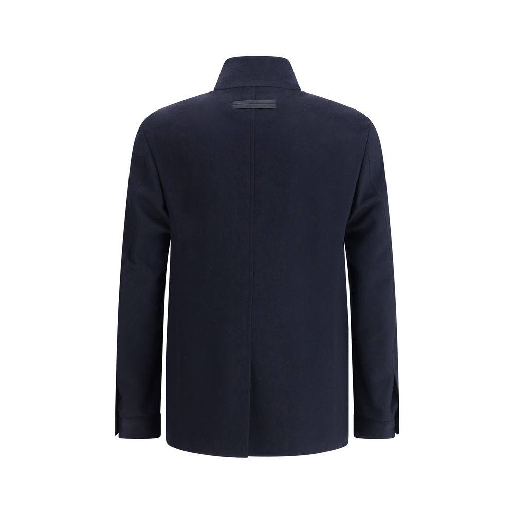 ZEGNA Blue Cashmere Coat
