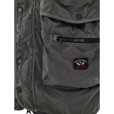 Paul & Shark Gray Polyester Sleveless Jacket