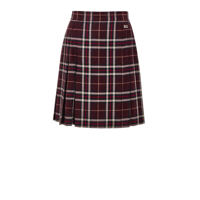 Dolce & Gabbana Bordeaux Wool Mini Skirt