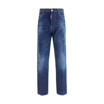 Dsquared² Blue Cotton Slim Fit Jeans