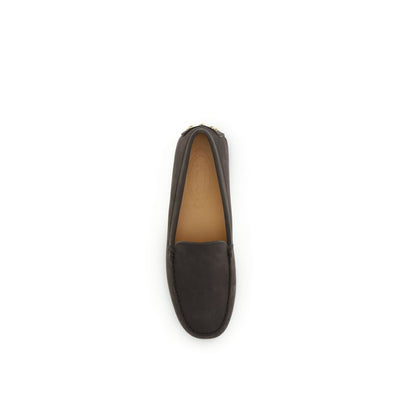 Tod's Brown Calf Leather Bos Taurus Slip-On Loafers