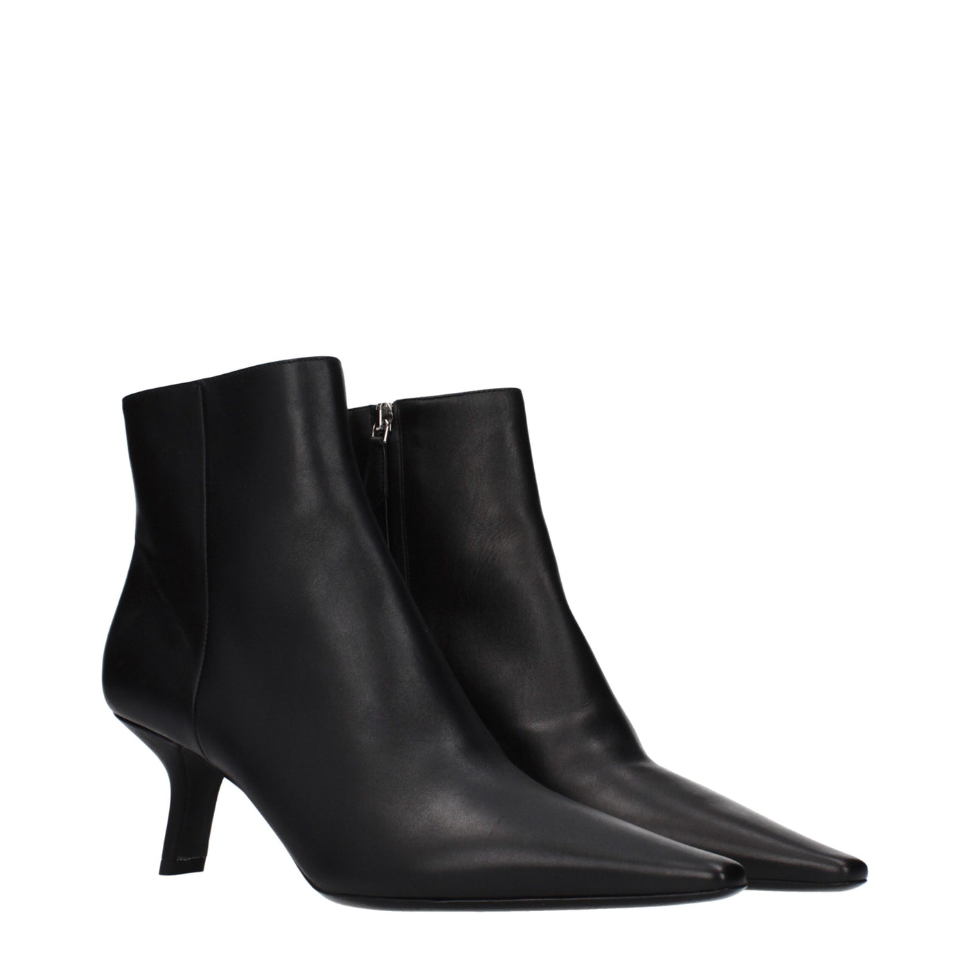 Prada Black Leather Ankle Boots