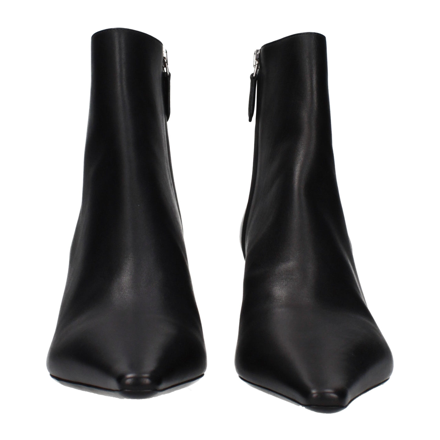 Prada Black Leather Ankle Boots
