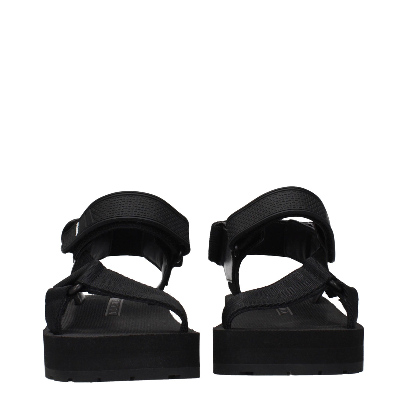 Prada Black Fabric Flat Sandals
