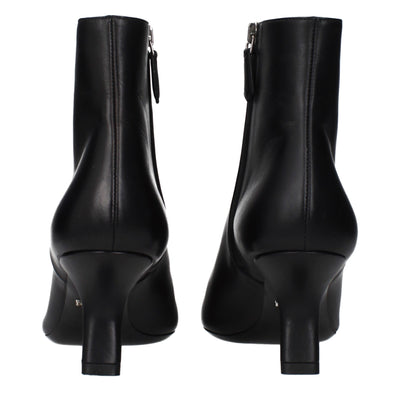Prada Black Leather Ankle Boots