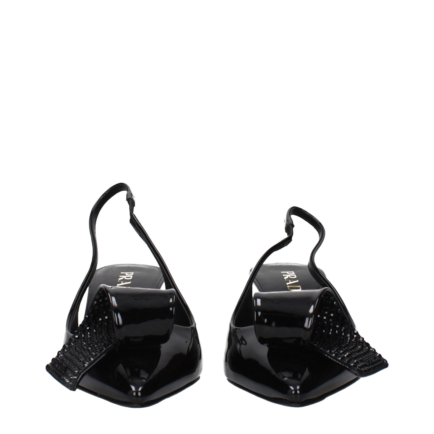 Prada Black Leather Stiletto Heel Sandals