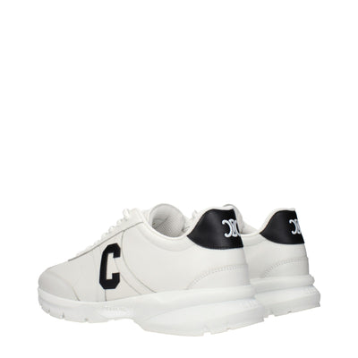 Celine White Leather Athletic Sneakers