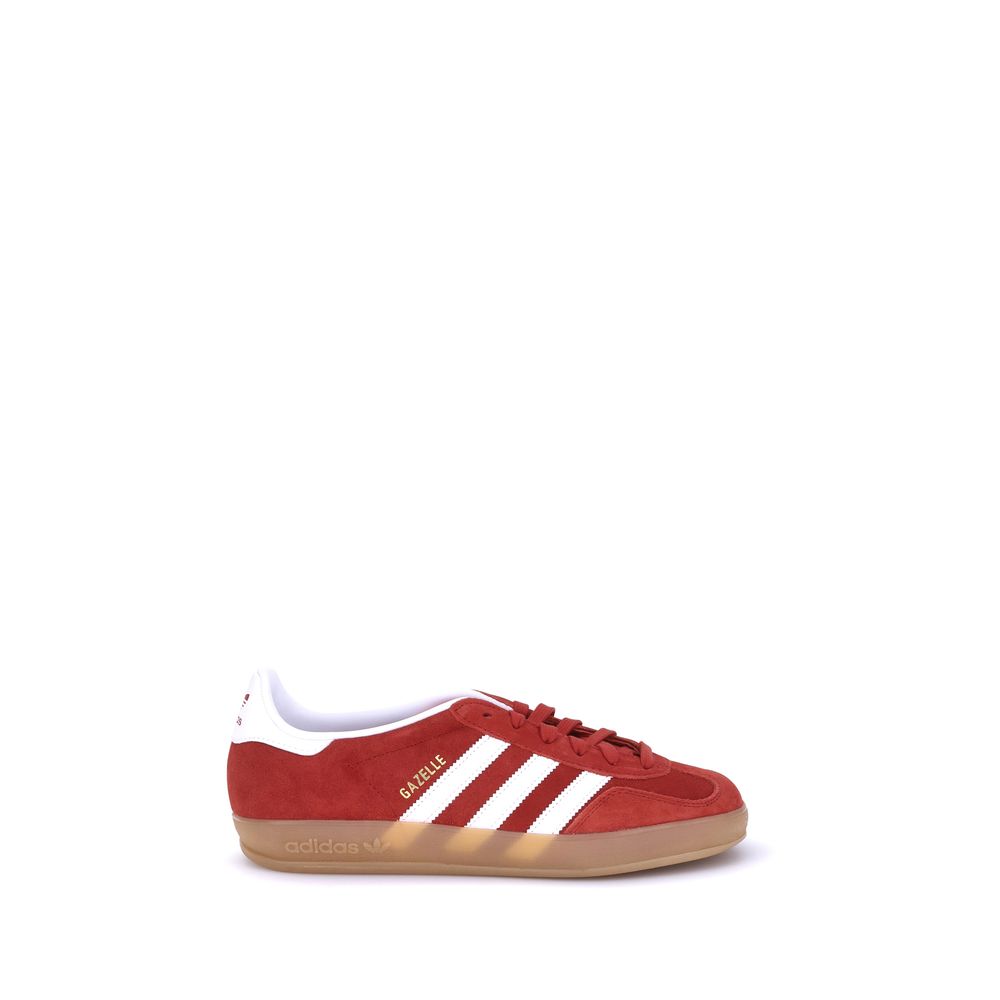 Adidas Red Calf Leather Bos Taurus Low Top Sneakers