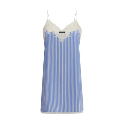 Miu Miu Light Blue Cotton Casual Dress