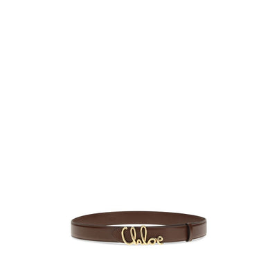 Chloé Brown Calf Leather Bos Taurus Regular Belt