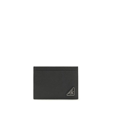Prada Black Calf Leather Bos Taurus Wallet