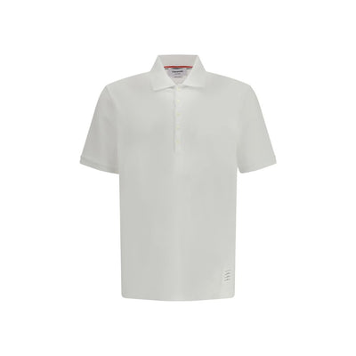 Thom Browne White Cotton Polo Shirt