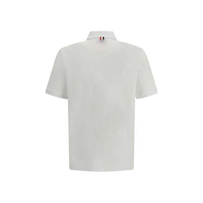 Thom Browne White Cotton Polo Shirt
