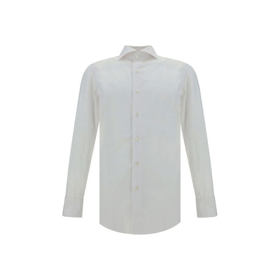 Finamore White Cotton Dress Shirt
