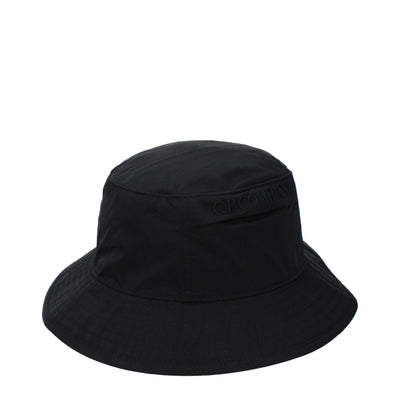 C.P. Company Black Polyamide Bucket Hat