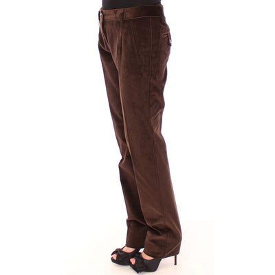 Dolce & Gabbana Brown Cotton Casual Pants