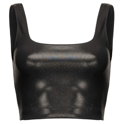 PINKO Black Nylon Tank Tops