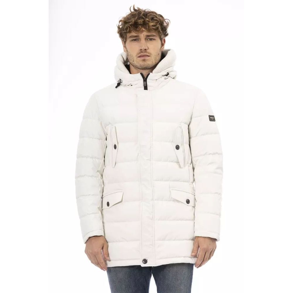 Baldinini Trend White Polyester Parka