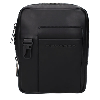 Piquadro Black Leather Crossbody Bag