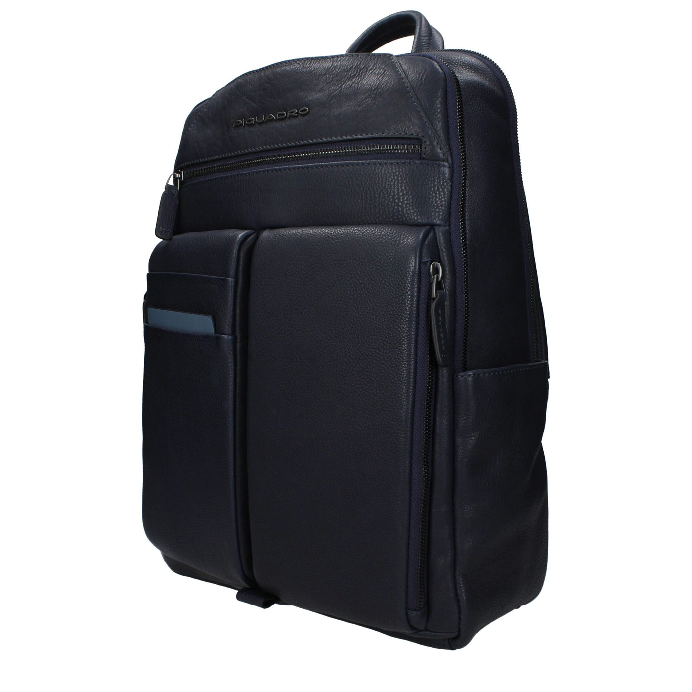 Piquadro Blue Leather Backpack