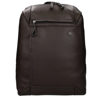 Piquadro Brown Leather Backpack