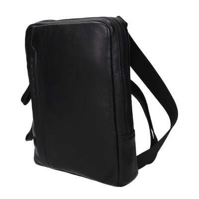 Piquadro Black Leather Crossbody Bag