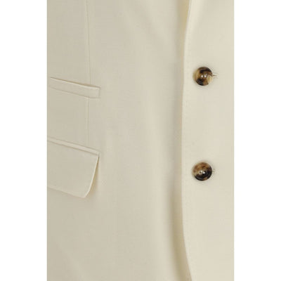 Brunello Cucinelli Cream Wool Blazer