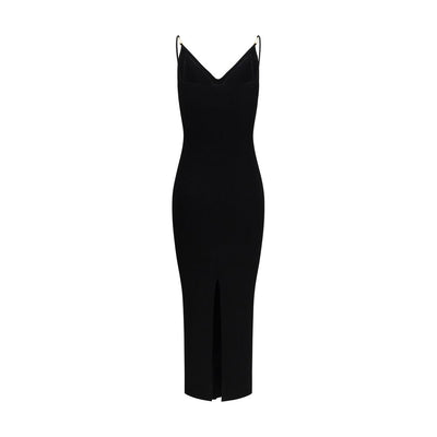 Versace Black Viscose Cocktail Dress