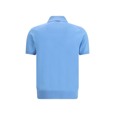 Tom Ford Light Blue Cotton Polo Shirt