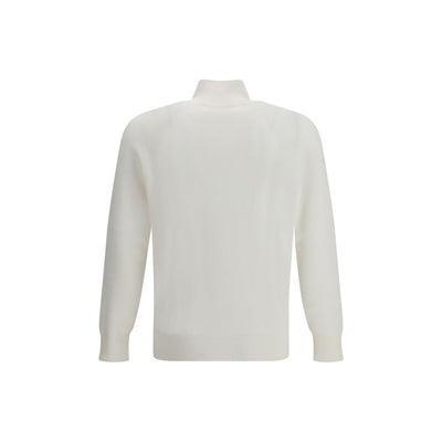 Brunello Cucinelli White Cotton Sweatshirt
