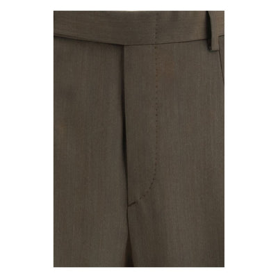 Brioni Bicolor Fleece Wool Casual Pants